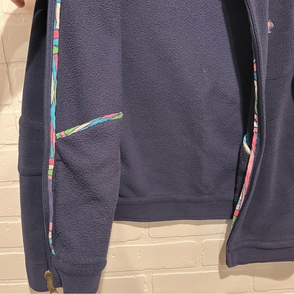 Lilly Pulitzer Navy Fleece Jacket in Size XS - Picture 5 of 8